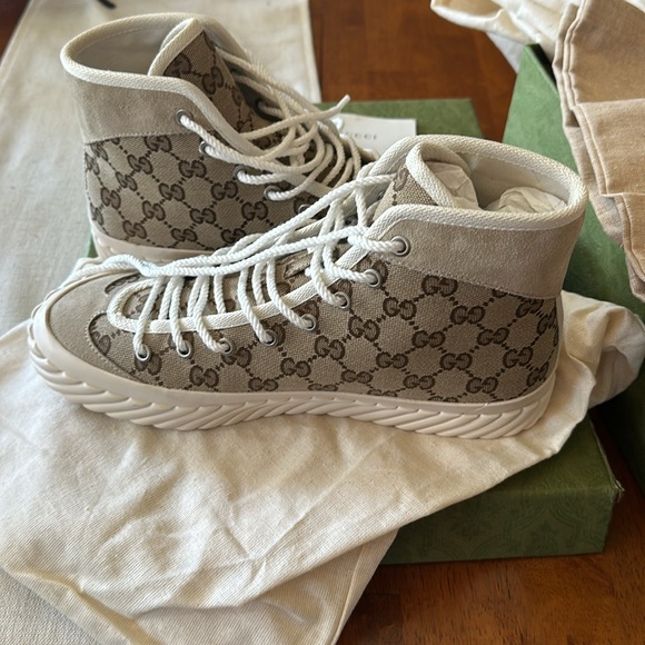Gucci Sneakers Beige GG monogram logo.  Size 7 - Picture 8 of 8